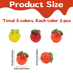 9шт 3 цвета бусины лэмпворк ручной работы&nbsp;LAMP-PA0001-27