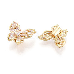 Латунные микро проложить кубического циркония бусы KK-N276-08G