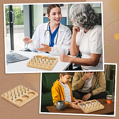 Деревянная доска с гвоздями на 18 отверстие&nbsp;DIY-WH0671-167