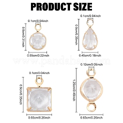 80шт 4 стиля латунные подвески с кубическим цирконием наборы&nbsp;ZIRC-YW0001-27