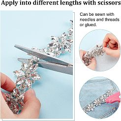 1шт блестящий цветок кристалл отделка стразами&nbsp;DIY-FG0003-37