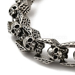 Totenkopf-Gliederkettenarmband aus Legierung im tibetischen Stil für Herren&nbsp;WG20047-01