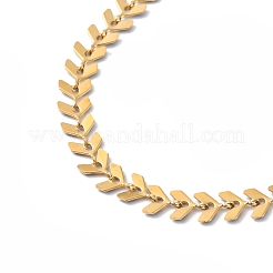 Emaille-Ähren-Gliederkette&nbsp;NJEW-P220-02G-07