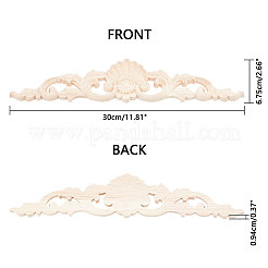 Резная накладка из натурального дерева&nbsp;WOOD-WH0101-71