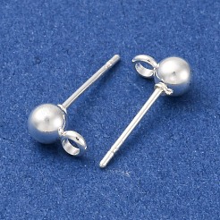 Фурнитура для сережек-гвоздиков с шариковым штифтом из нержавеющей стали 304&nbsp;STAS-Z035-01S-C