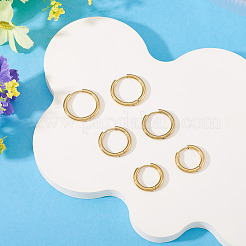 6 шт. серьги-кольца Huggie Hoop из нержавеющей стали 202&nbsp;EJEW-TA0008-63