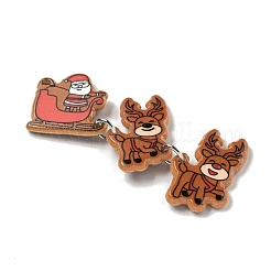 Рождественские акриловые железные подвески MACR-U005-10B