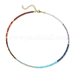 Ожерелья из круглых бусин с драгоценными камнями чакра 3.5 мм NJEW-JN05161