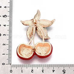 Эмалевые значки из сплава вишни и листьев для лацканов одежды рюкзака JEWB-N009-02KCG