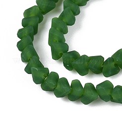 Brins de perles de verre opaques givrées&nbsp;GLAA-N017-4mm-17