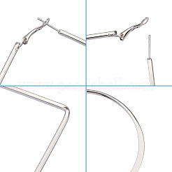 Серьги железным обручем&nbsp;EJEW-TA0010-07