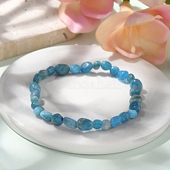 Bracelets extensibles en perles naturelles d'apatite&nbsp;BJEW-K213-40