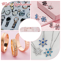 Сумки на молнии для хранения ювелирных изделий из полиэстера для колец ABAG-WH0046-10A