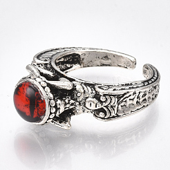 Сплав манжеты кольца пальцев RJEW-T006-35C