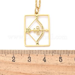 Halskette aus 304 Edelstahl&nbsp;LS-NJEW-D330-01G-09