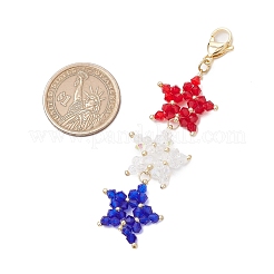 Подвесные украшения из стеклянных бусин ручной работы&nbsp;HJEW-MZ00203