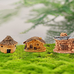 3 Stück 3 Stile Harz Haus Dekorationen&nbsp;DJEW-LP0001-25