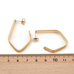 Boucles d'oreilles à tige polygonales en acier inoxydable 304&nbsp;EJEW-P324-12G