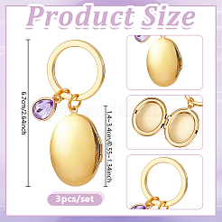 3 шт. подвески-медальоны из нержавеющей стали&nbsp;KEYC-NB00032