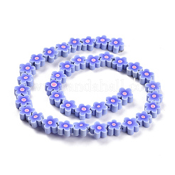 Нити из полимерной глины с цветочными бусинами ручной работы&nbsp;CLAY-M003-07L