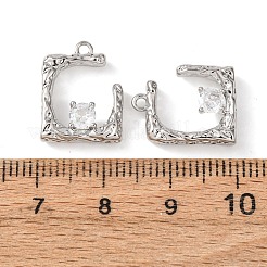 Pendentifs avec zircon cubiques à micro-pavés en laiton&nbsp;KK-A295-02B-P