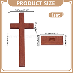 1 decorazione a croce in legno&nbsp;AJEW-HY0002-77