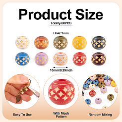 60 шт деревянные бусины WOOD-TA0002-79C