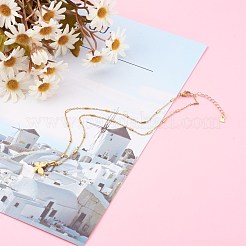 Ожерелья с подвеской в виде бабочки из нержавеющей стали 304 NJEW-JN03351-04