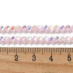 Стеклянные бусины с гальваническим покрытием  GLAA-Q105-04I