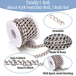 1 рулон латунных граненых панцирных цепей&nbsp;CHC-TA0001-32