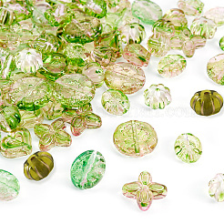 96 шт. 8 стиля двухцветные прозрачные акриловые бусины&nbsp;MACR-TA0002-12