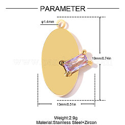 Подвески из кубического циркония из нержавеющей стали&nbsp;STAS-OY011-37G