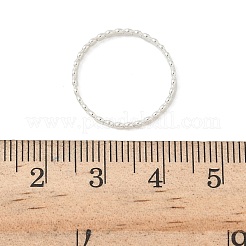 925 плоские серебряные кольца с бусинами для женщин RJEW-NH0002-01A-S