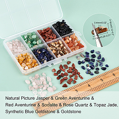 144 г бусины из натуральных и синтетических драгоценных камней в двух стилях G-NB0002-62