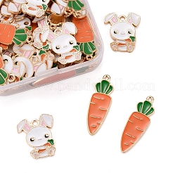 50шт 2 стиля подвески из сплава с эмалью ENAM-LS0001-26LG