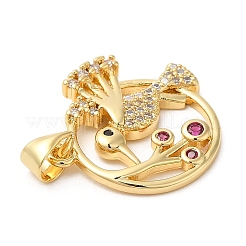 Латунные микро проложить кубического циркония подвески&nbsp;KK-D027-11G