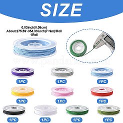 10 рулон 10-х цветных нейлоновых ниток NWIR-FS0001-03