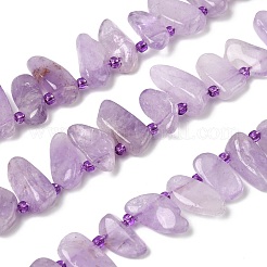 Нити бусин из натурального лавандового аметиста&nbsp;G-L649-D01-01