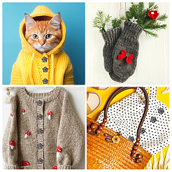 6 шт. пуговицы со стразами из сплава с 1 отверстиями DIY-DC0002-65