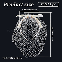 Марлевая сетка вуаль ткань бант резинки для волос&nbsp;AJEW-WH20018-96