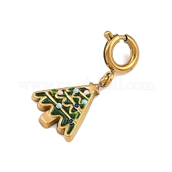 Pendentifs décoratifs en acier inoxydable 304 émaillé&nbsp;LS-STAS-L304-02G