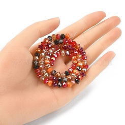 Стеклянные бусины с гальваническим покрытием &nbsp;EGLA-YW0002-D06