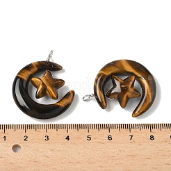 Природных тигровый глаз подвески G-Z086-01P-25