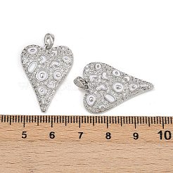 Латунные микропаве прозрачные подвески с фианитом&nbsp;LS-ENAM-K078-01P