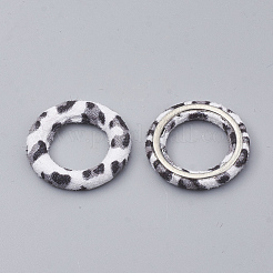 布リングリング被覆リング  アルミ底  リング  ホワイト  27x4mm&nbsp;LS-X-WOVE-N009-06E