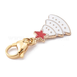 Navidad aleación tema colgantes de esmalte&nbsp;HJEW-JM00427-04