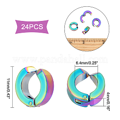 12 пара клипс из нержавеющей стали 304 с вакуумным покрытием PVD STAS-UN0030-44