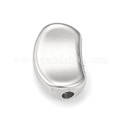 変色しない304ステンレススチールビーズ  豆  ステンレス鋼色  9x6x5.5mm  穴：1.6mm&nbsp;STAS-F287-04P