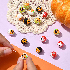 16 шт. 4 стиля наборы для самостоятельного изготовления бусин на тему Хэллоуина&nbsp;DIY-CJ0003-11