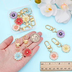 10 шт. 5 стиля ромашка сплав эмалированный кулон украшение HJEW-PH02102